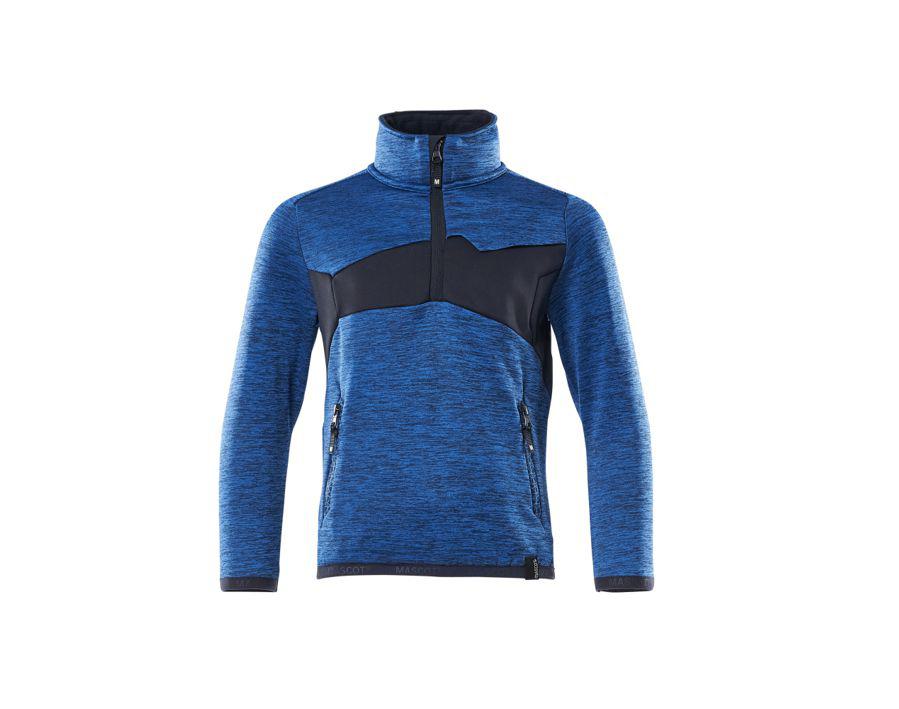 Maglione in pile da bambino ACCELERATE azzurro/blu navy scuro