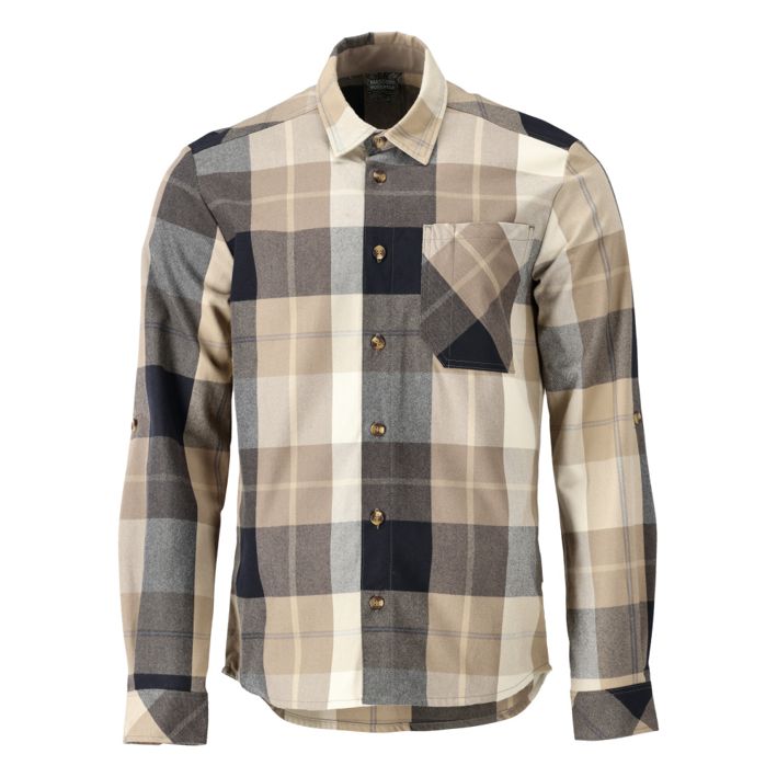 Camicia CUSTOMIZED a quadri sabbia scuro