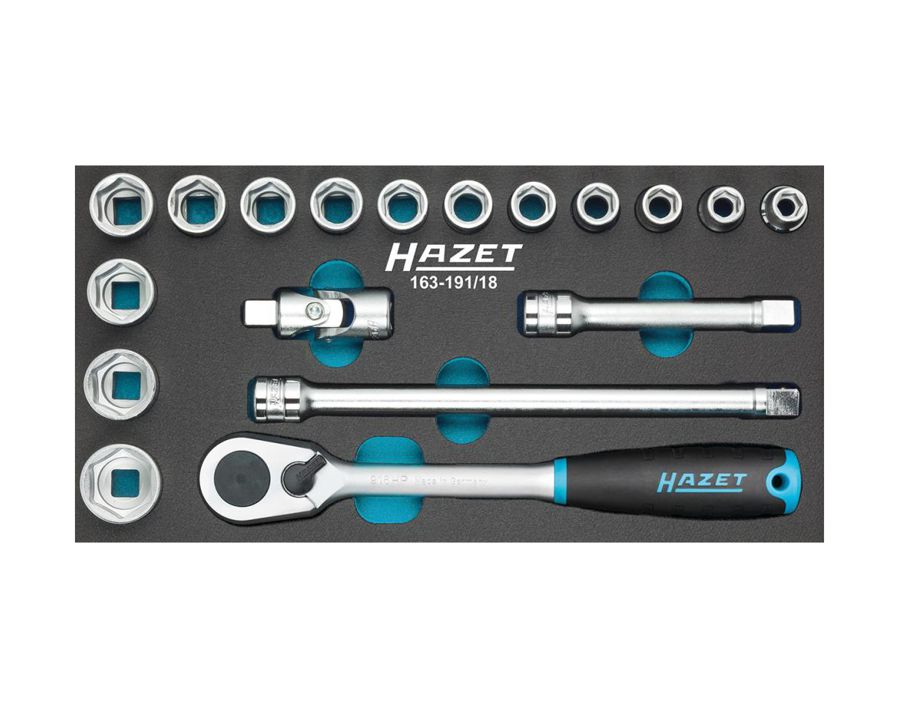 Werkzeugmodul Steckschlüssel 1/2", 18-teilig, Modul 1/3