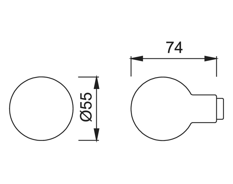 Pomolo parte femmina 60L 