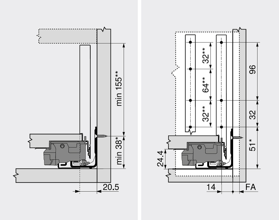 Legrabox - altezza C - nero carbonio opaco 