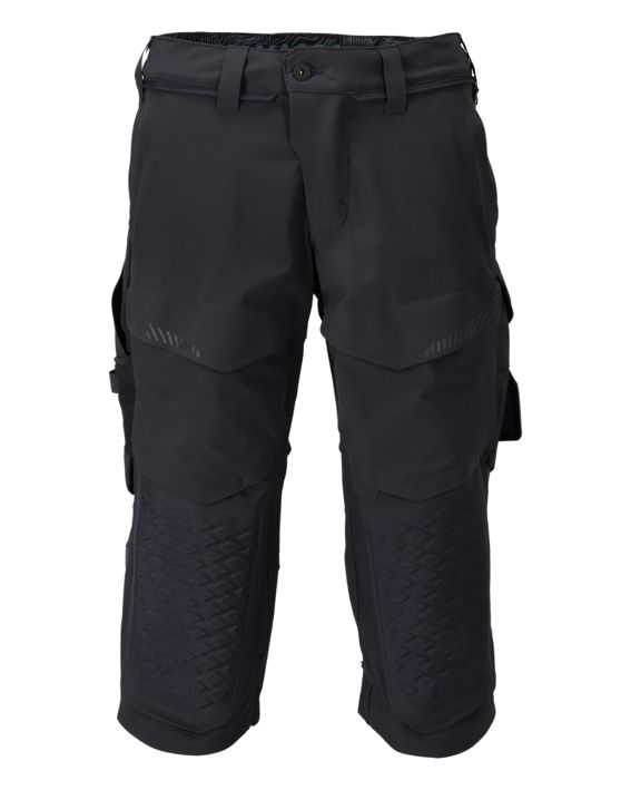 ¾ Lunghezza Pantaloni con tasche porta-ginocchiere CUSTOMIZED blu navy scuro
