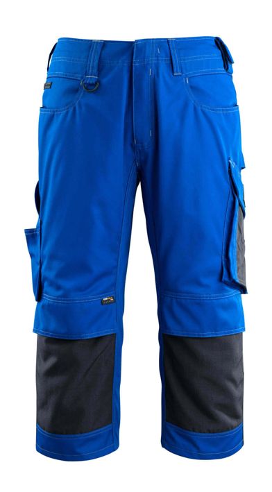 ¾ Lunghezza Pantaloni con tasche porta-ginocchiere UNIQUE blu royal/blu navy scuro