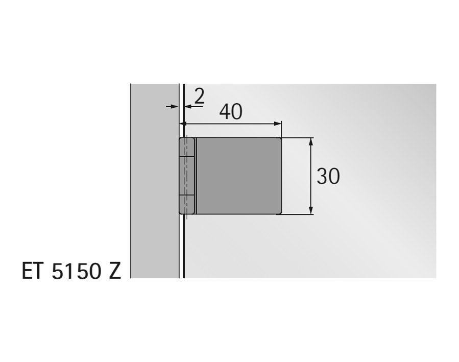 Cerniera per ante in vetro ET 5150 Z