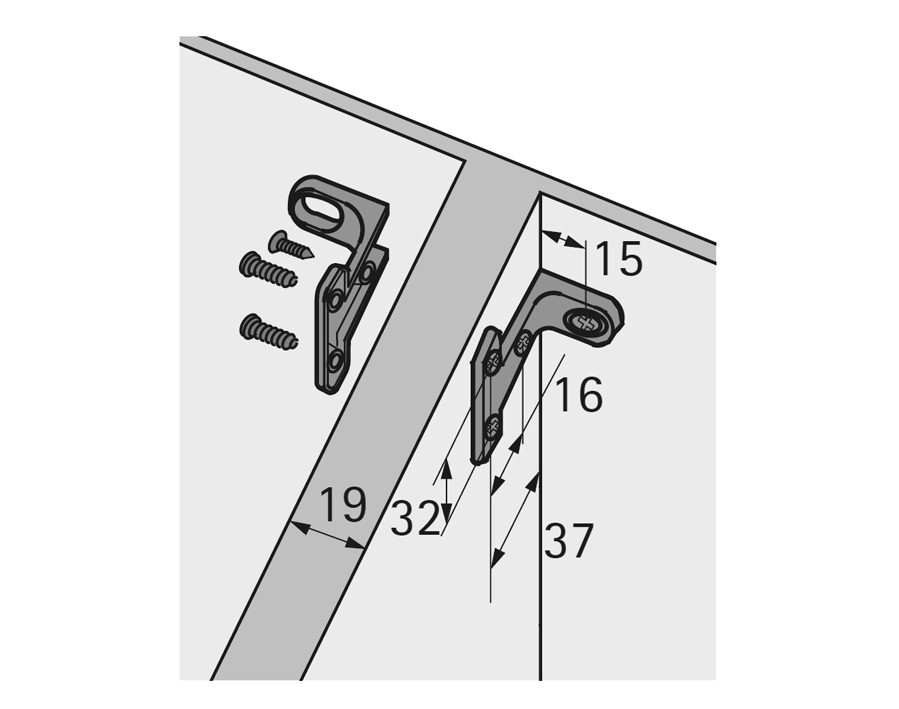 Giunzione per pannello posteriore RV 7 D