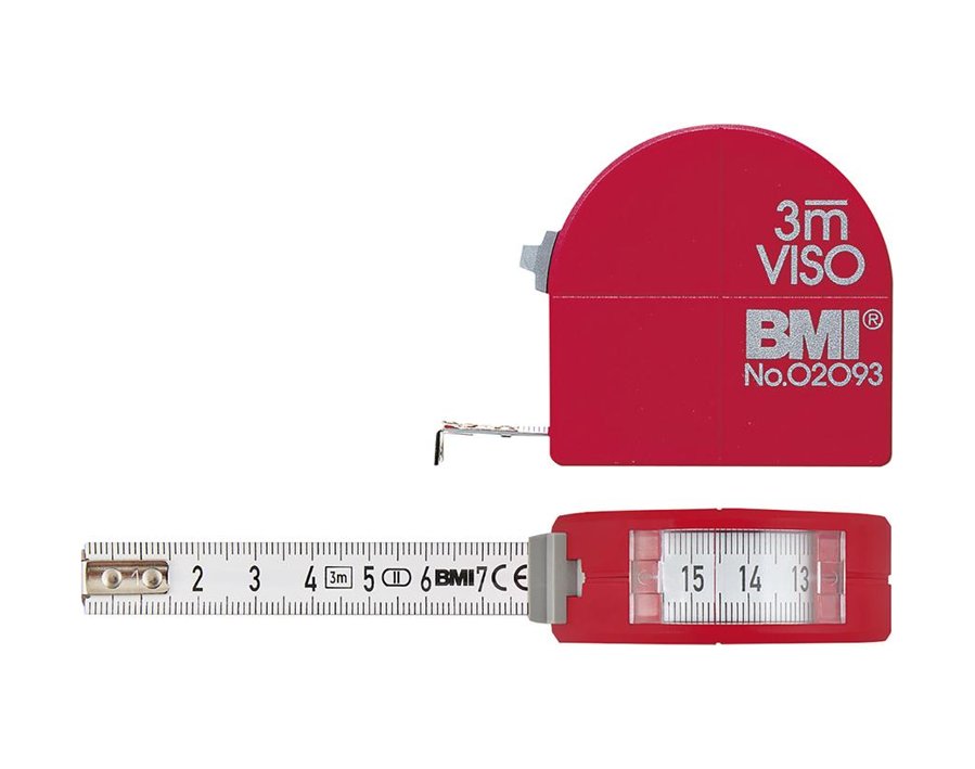 Taschenbandmaß mit Sichtfenster und Zirkelfunktion