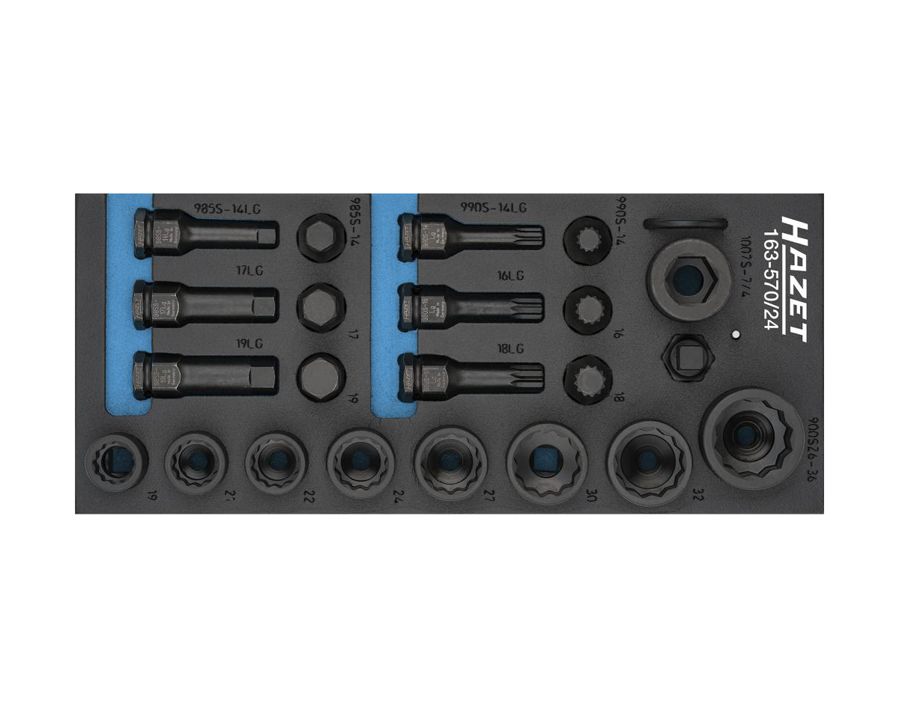 Werkzeugmodul Kraft-Steckschlüssel 1/2", 24-teilig, Modul 1/3