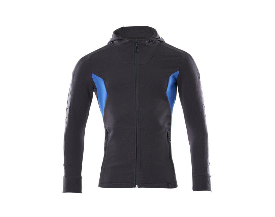 Felpa con cappuccio con chiusura lampo ACCELERATE blu navy scuro/azzurro