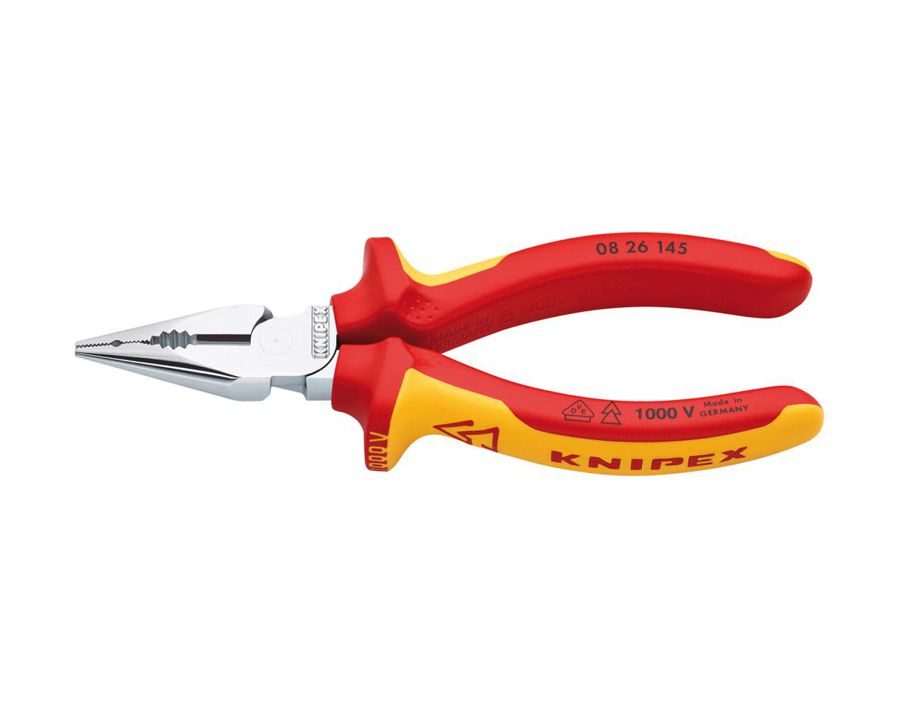 VDE-Spitz-Kombizange, Kopf verchromt