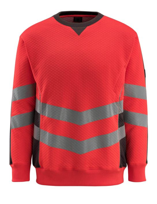 Felpa SAFE SUPREME hi-vis rosso/antracite scuro