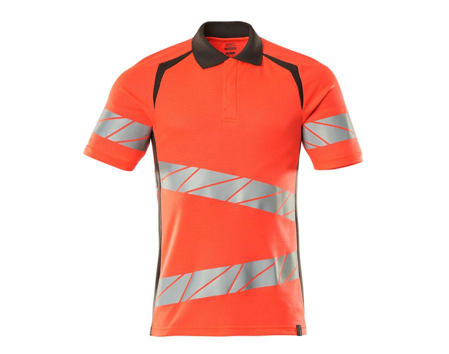 Polo ACCELERATE SAFE hi-vis rosso/antracite scuro