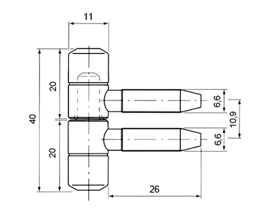 Cerniera standard per mobili 20-11-000