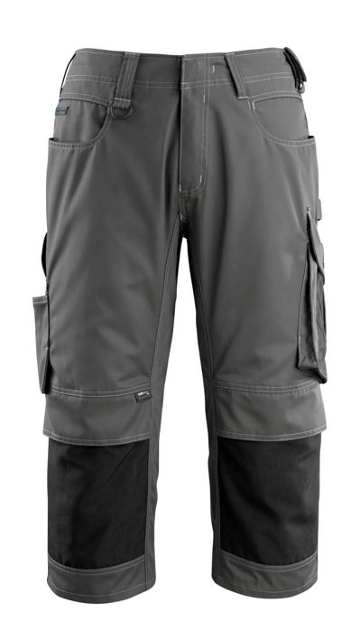 ¾ Lunghezza Pantaloni con tasche porta-ginocchiere UNIQUE antracite scuro/nero