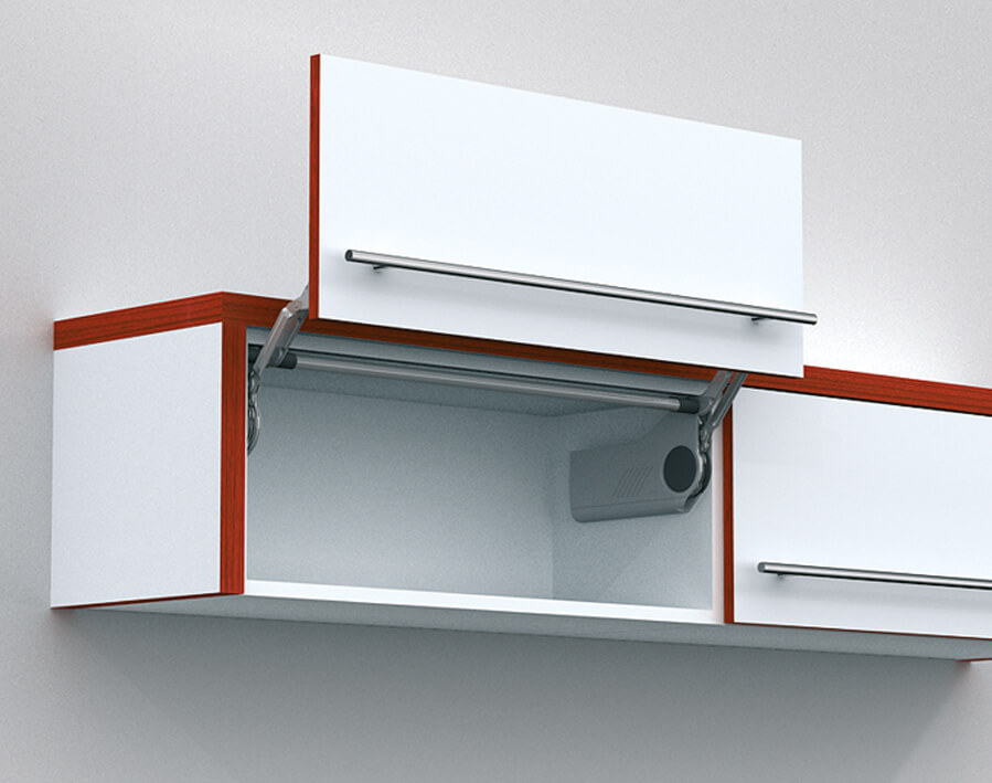 Anta ad apertura verticale AVENTOS HL - standard/SERVO-DRIVE - ante in legno, telai in alluminio larghi e stretti 