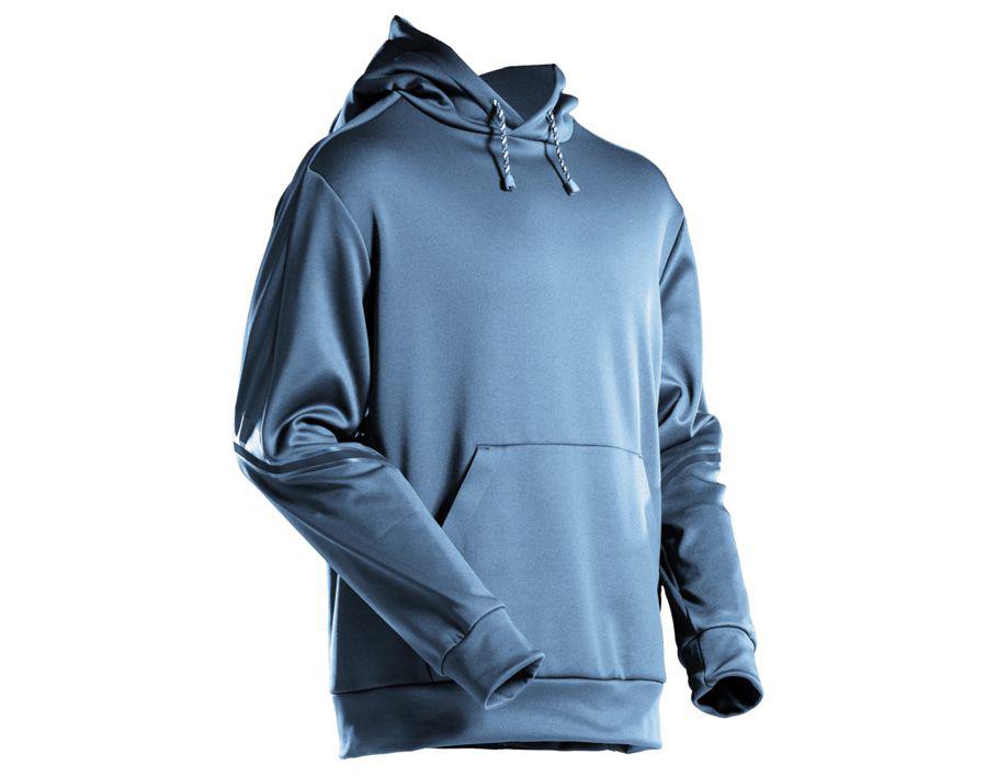 Felpa con cappuccio in pile CUSTOMIZED blu grigio