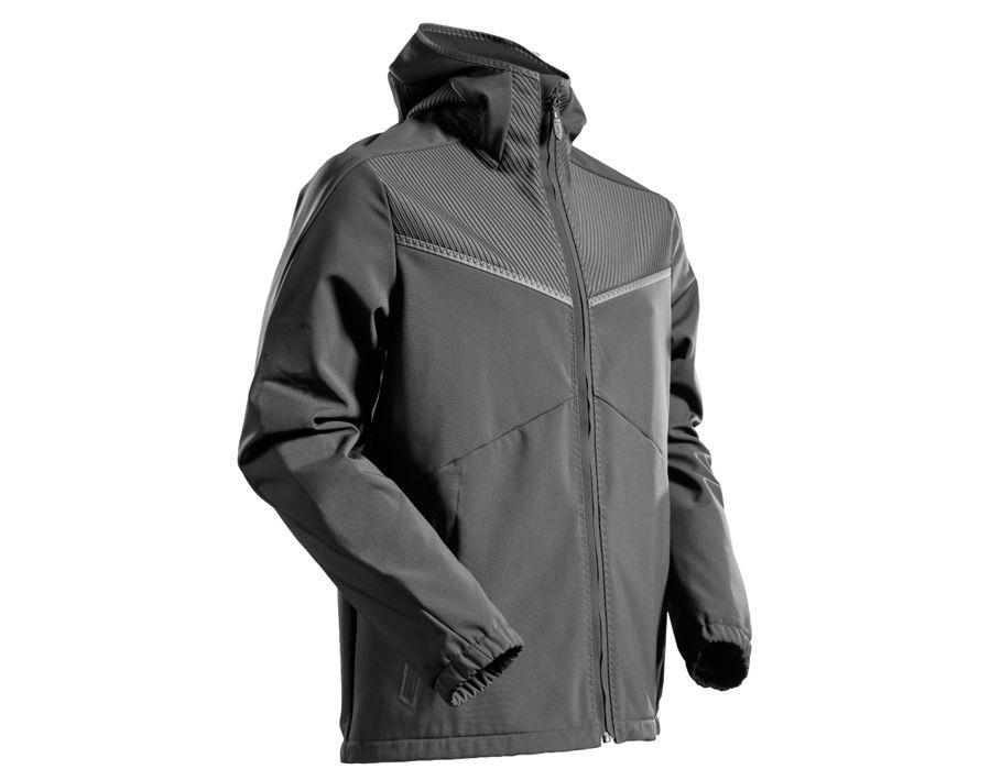 Giacca Softshell con cappuccio CUSTOMIZED grigio pietra
