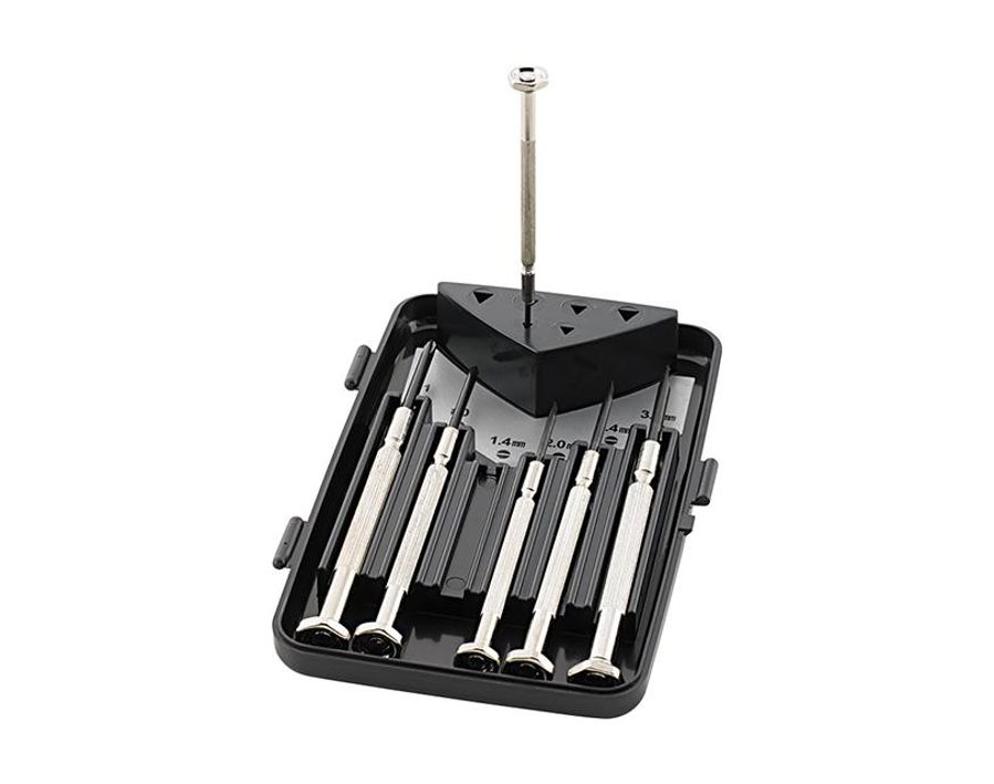 Uhrmacher-Schraubendreher-Satz, in Kunststoffkassette, 6-teilig