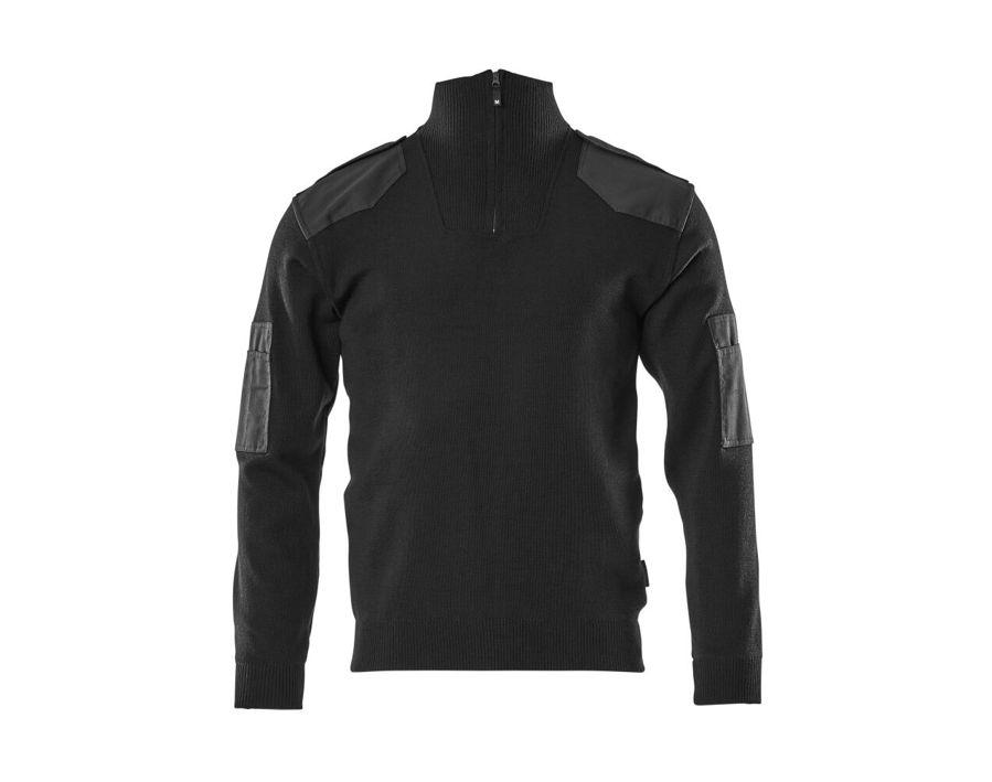 Maglione con mezza cerniera FRONTLINE nero