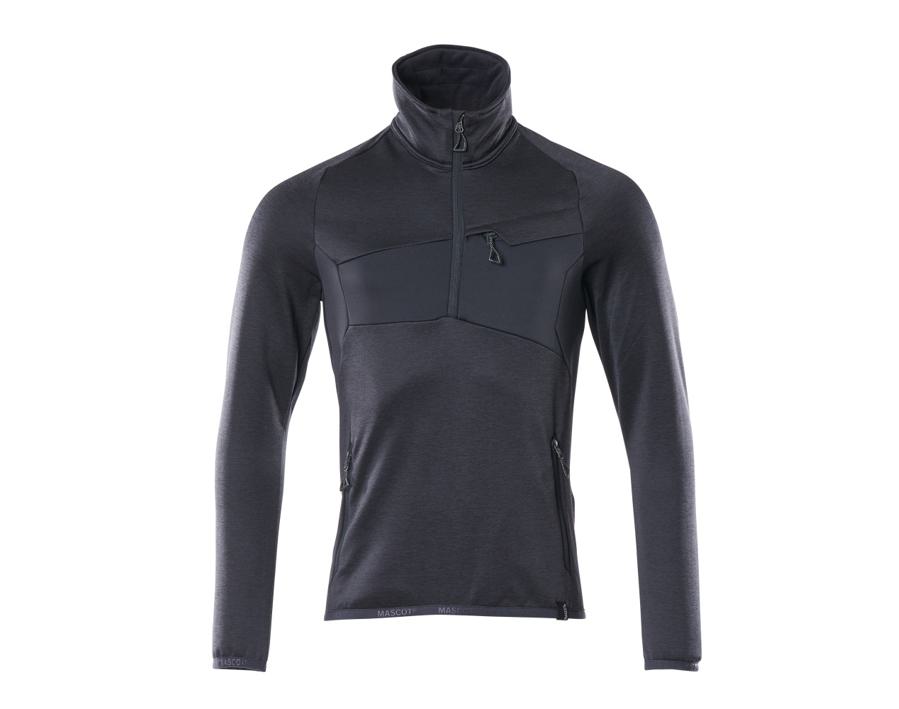 Maglione in pile con mezza cerniera ACCELERATE blu navy scuro