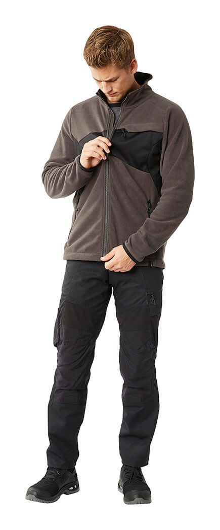 Giacca in pile ACCELERATE antracite scuro/nero