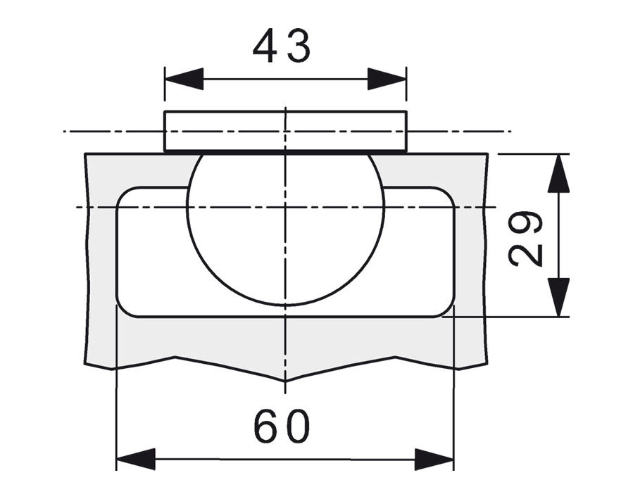 Cerniera per ante a battuta angolare/centrale 