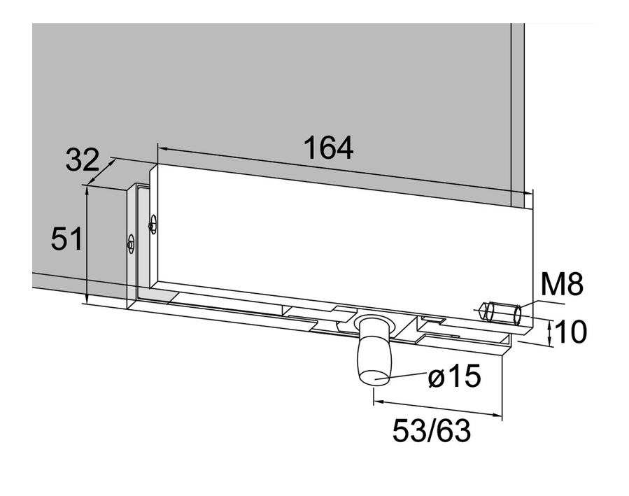 Cerniera per sopraluce PT 30 Universal 
