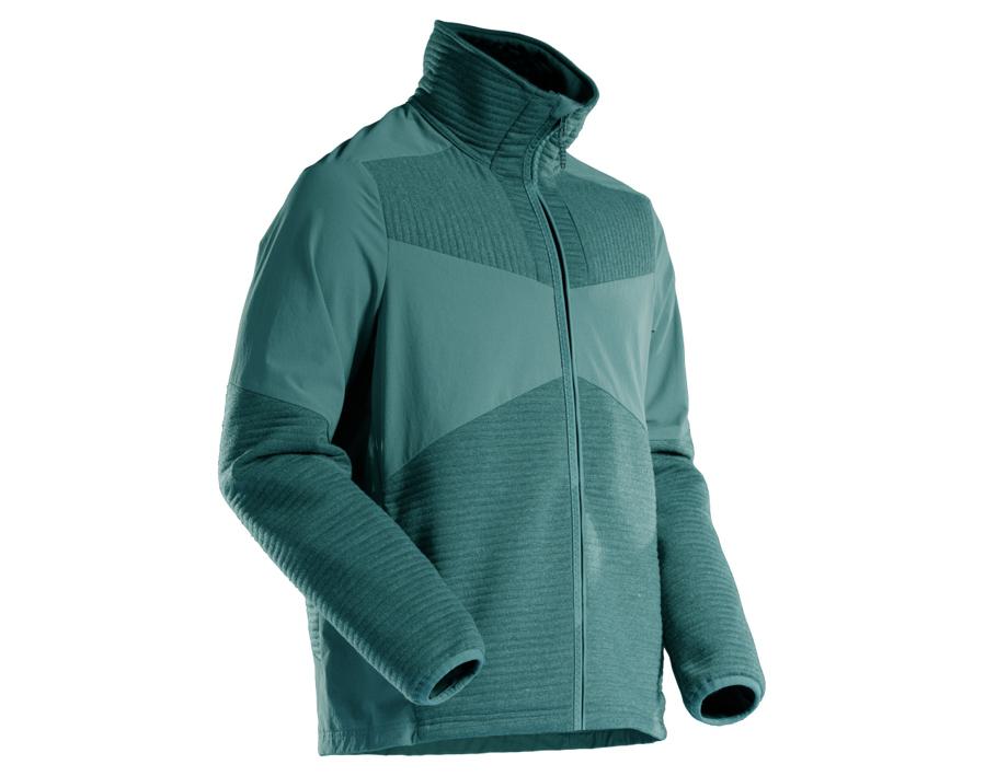Maglione in pile con chiusura lampo e fodera CUSTOMIZED verde foresta