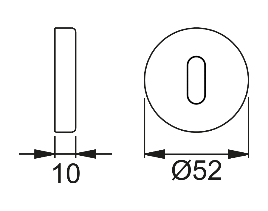 Guarnitura con rosetta e bocchetta Slim Style E300