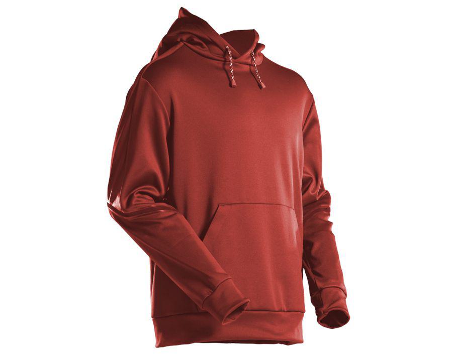 Felpa con cappuccio in pile CUSTOMIZED rosso autunno