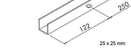 Binario di guida ad U EKU-PORTA 300 H