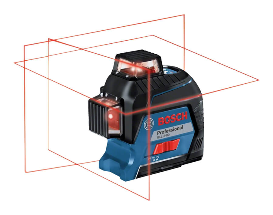 Livella laser a proiezione di linee GLL 3-80  Professional + treppiede BT 150 