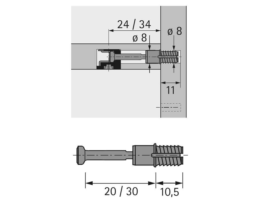 Tassello a montaggio rapido Rapid S DU 324 / DU 325 
