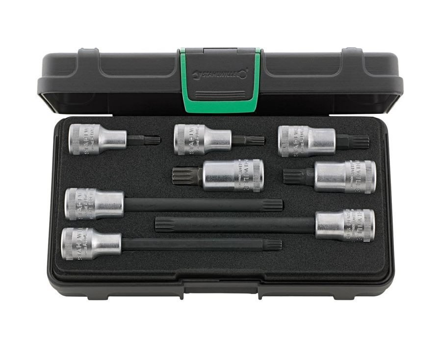 Schraubendreher-Einsatz-Garnitur 1/2" für Innenvielzahnschrauben XZN