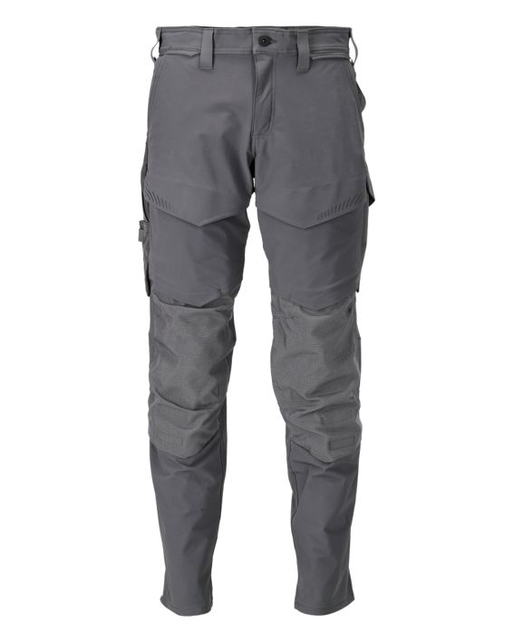 Pantaloni con tasche porta-ginocchiere CUSTOMIZED grigio pietra