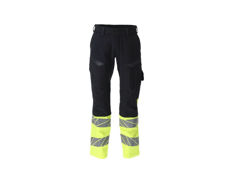 Pantaloni con tasche porta-ginocchiere ACCELERATE MULTISAFE blu navy scuro/hi-vis giallo