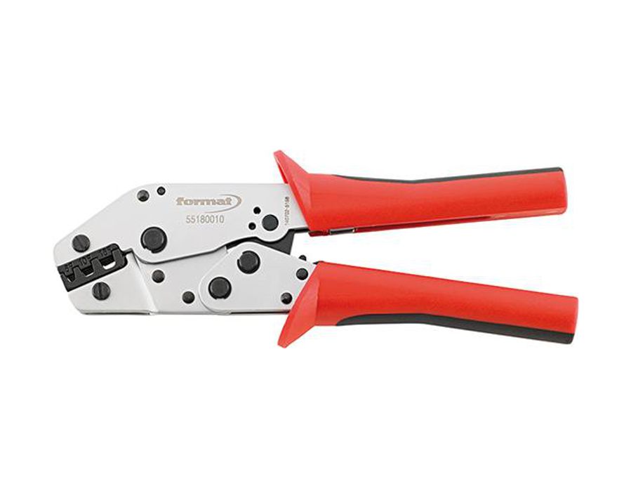 Crimpzange mit drei Crimpzonen für Aderendhülsen