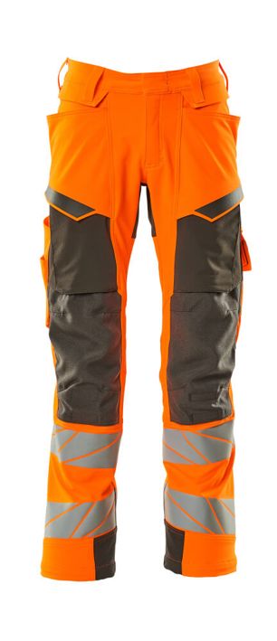 Pantaloni con tasche porta-ginocchiere ACCELERATE SAFE hi-vis arancio/antracite scuro