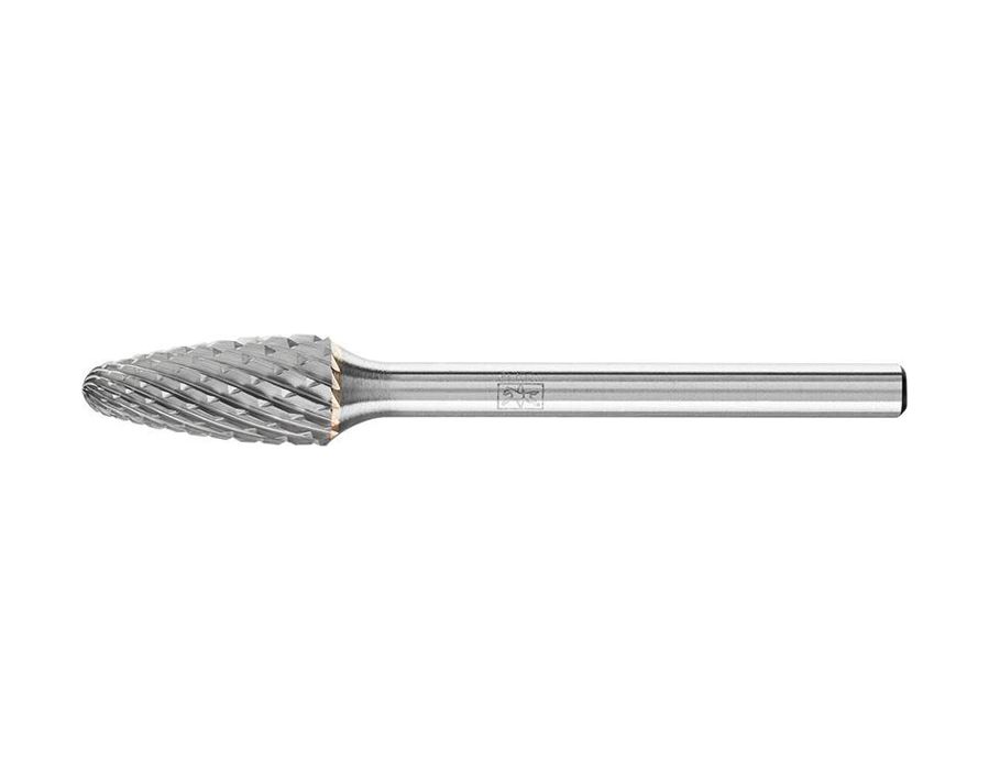 Hartmetall-Kleinfrässtift (Rotorfräser) DIN 8033 – Schaft-Ø 3 mm, Rundbogenform RBF, Zahnung 4