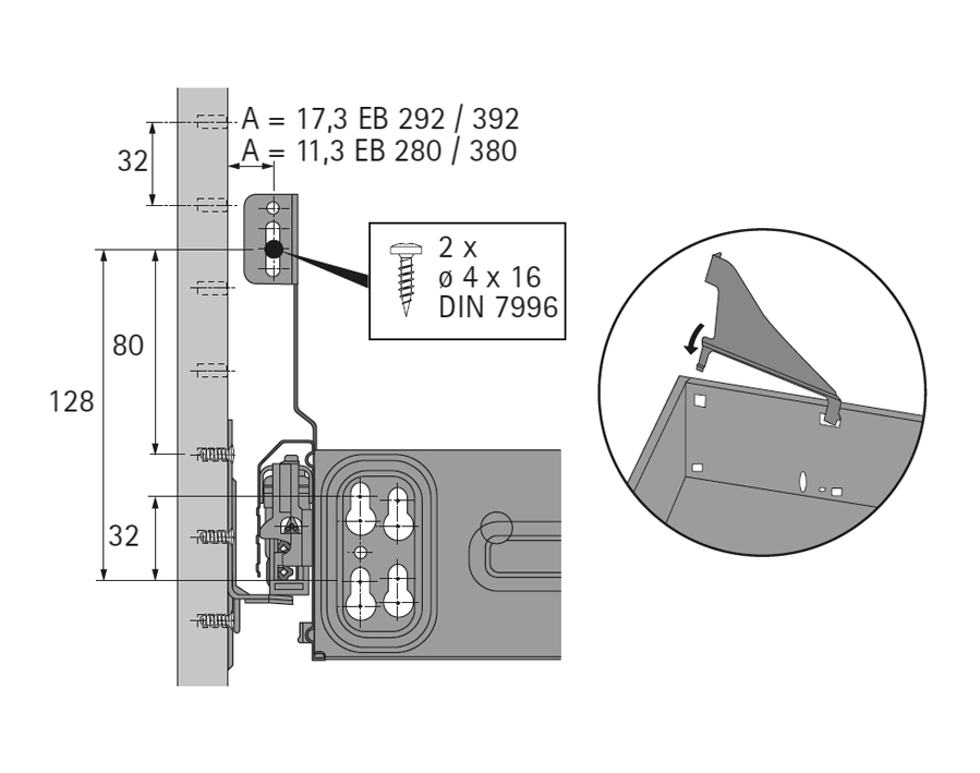 Supporto per frontale Systema Top 2000