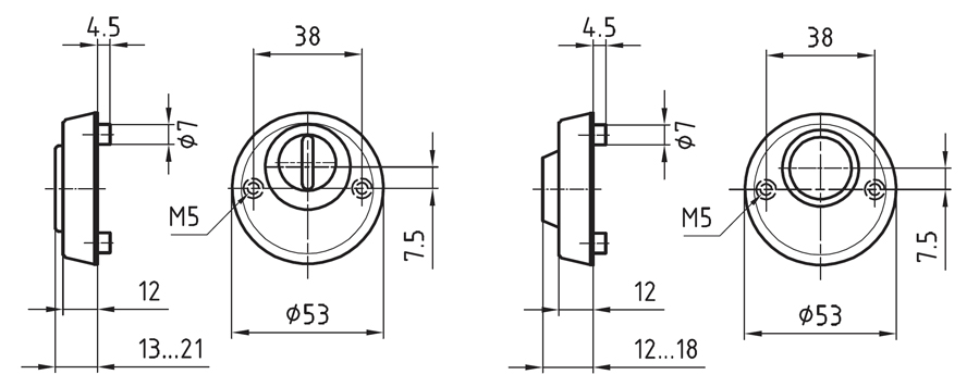 Coppia bocchette di sicurezza 5330.2S-ZA/5330C RZ 
