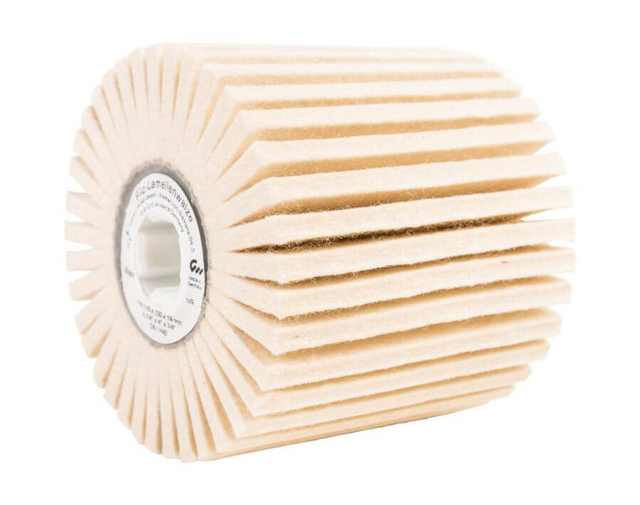 Filz-Lamellenpolierwalze