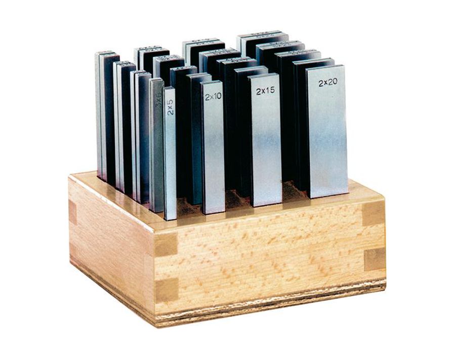 Parallelunterlagen-Satz im Holzständer, Präzision