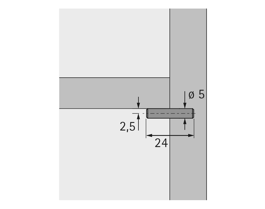 Reggipiano cilindrico