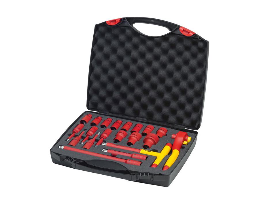 VDE-Sechskant-Steckschlüssel-Garnitur 1/2", 21-teilig