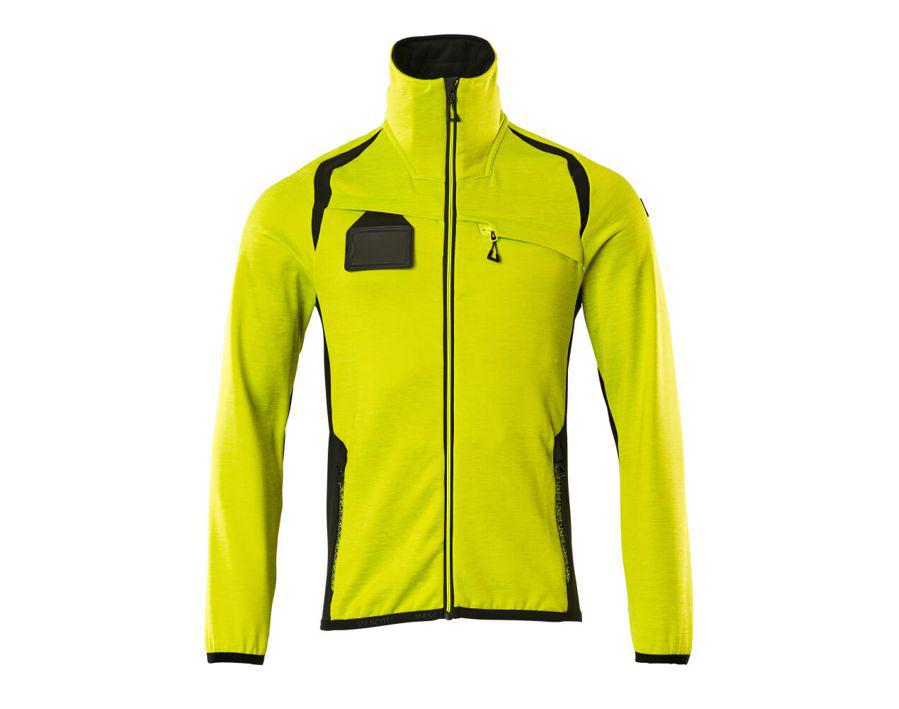 Maglione in pile con chiusura lampo ACCELERATE SAFE hi-vis giallo/nero