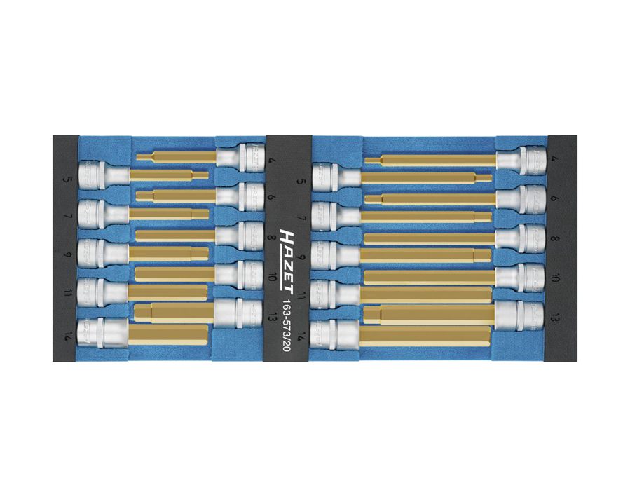 Werkzeugmodul Schraubendreher-Einsatz 1/2" TiN-beschichtet, 20-teilig, Modul 1/3