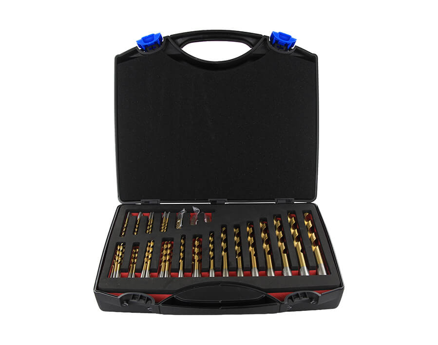 Serie di punteda 100 pz. HSS-G TiN DIN 338