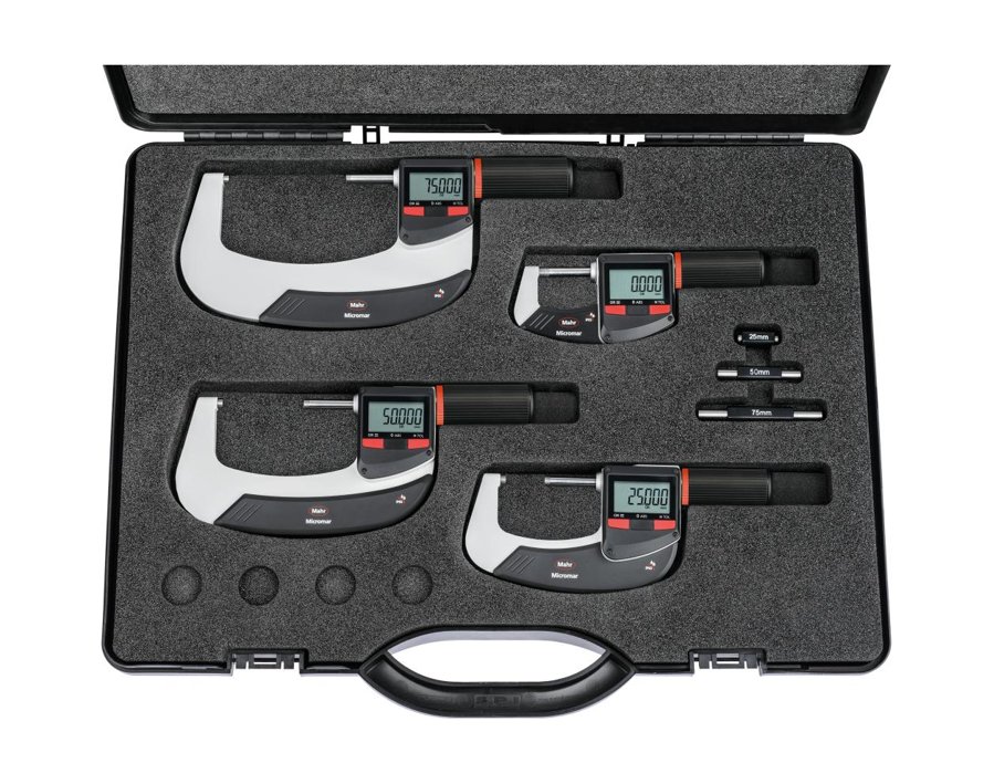 Digital-Bügelmessschrauben-Satz mit Toleranz-Funktion und Integrated Wireless