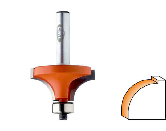 Fresa HW a raggio concavo con cuscinetto 
