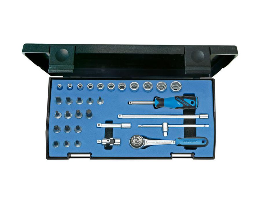 Sechskant-Steckschlüssel-Garnitur 1/4", 32-teilig